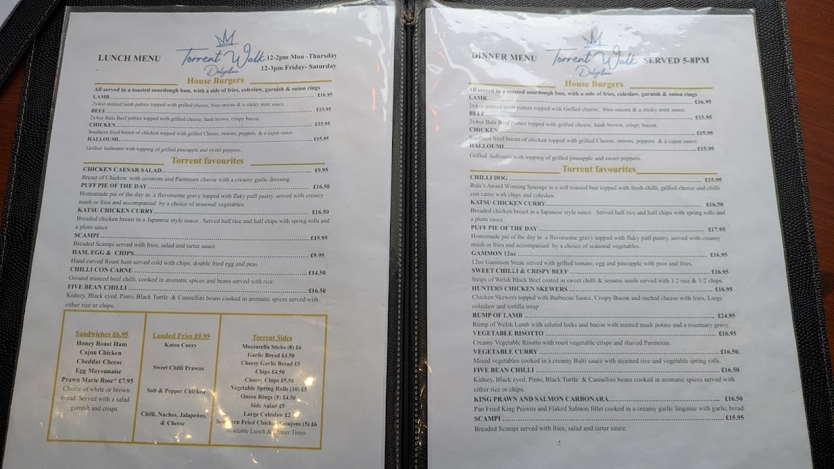 Torrent Walk Hotel Menu - Image 1