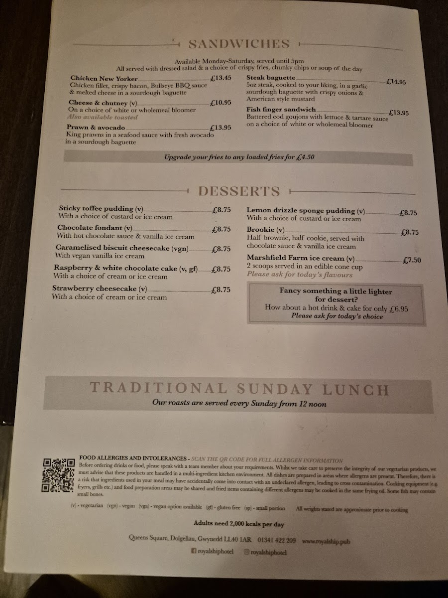 Torrent Walk Hotel Menu - Image 2